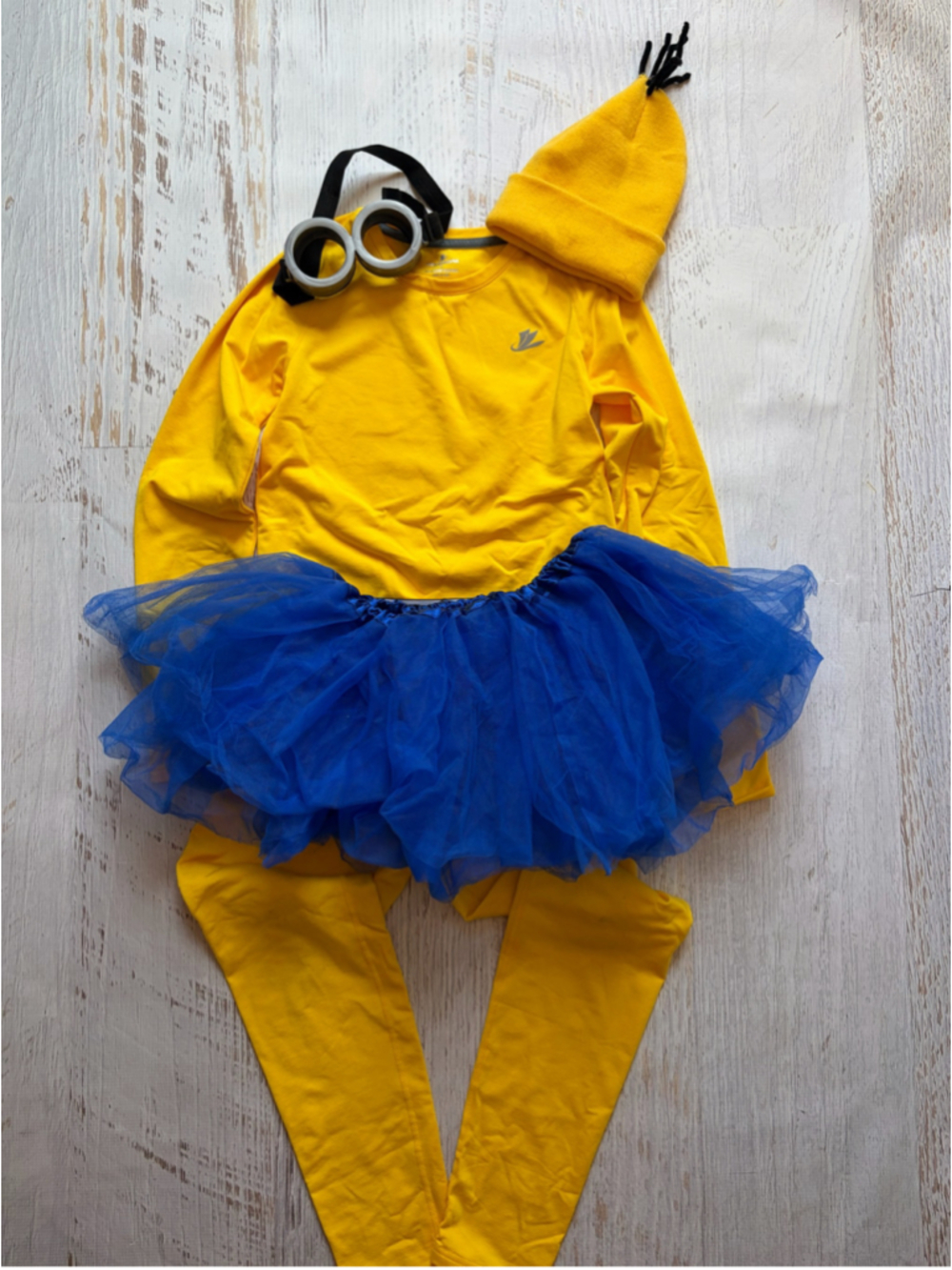 Girls Unbranded Minion Costume One Size Yellow Blue